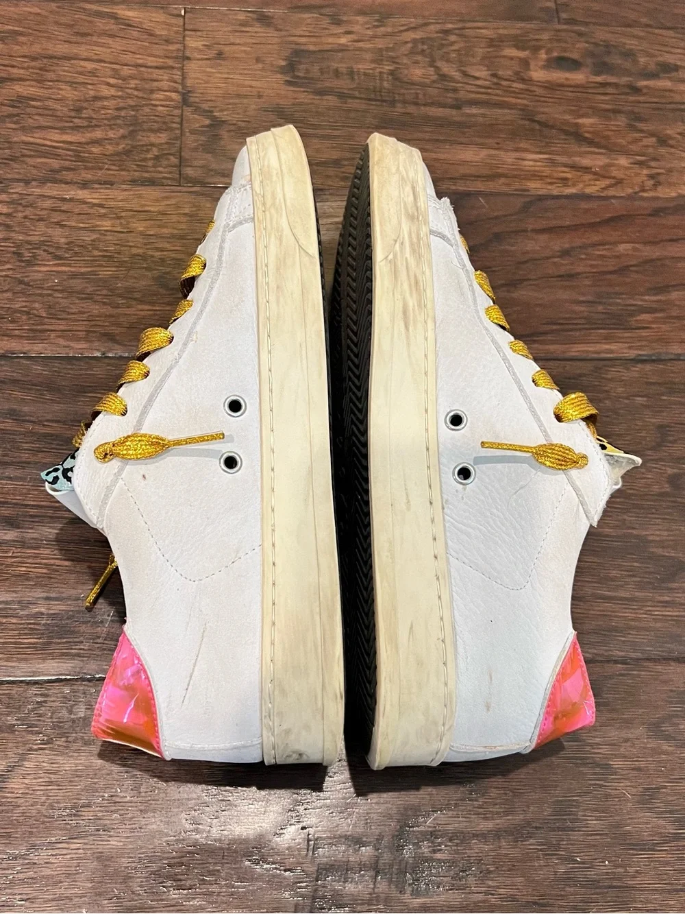 P448 You Can Surf Later Leopard/Neon Pink Women’s Sneakers